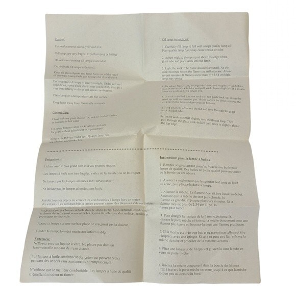 Vintage Traditions Hand Blown Iridescent Glass Oil Lamp - Picture 14 of 14